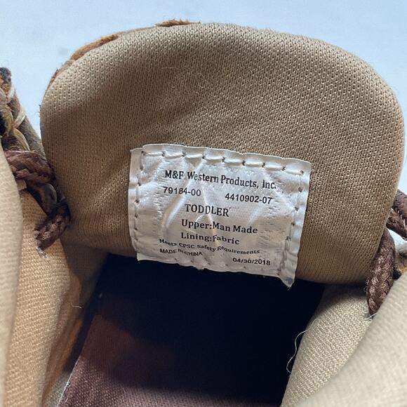 Double Barrel Boots Child Toddler Size 7 Brown Chukka Moccasin Tie Laces Dbl - Picture 8 of 11